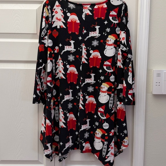 ❤️3 for!❤️ Christmas Plus Size Tunic Long Sleeve Swing Shirt Loose Fit - Picture 3 of 4